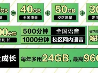 2022浙江移动校园卡月租19每月120g流量+500分钟通话+四年免费会员!