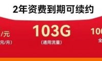 神卡回归!中国联通迎年卡29元包103G通用流量+100分钟通话